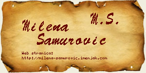Milena Samurović vizit kartica